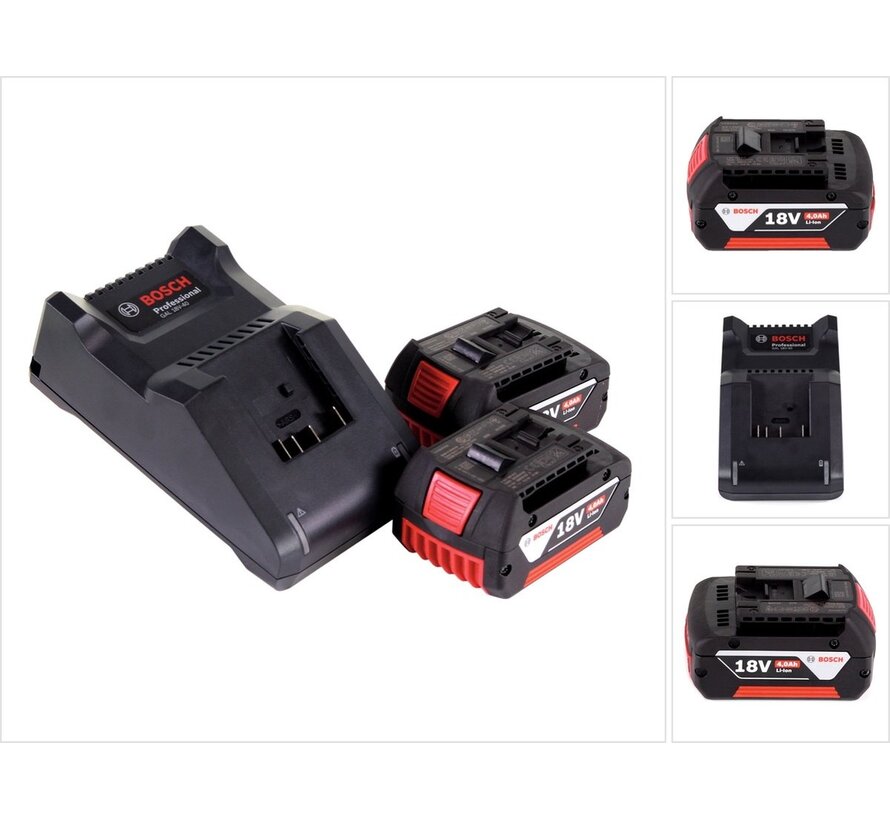 Bosch Blauw 18V starterset ProCore18V 4.0Ah (2 accu's) + GAL 18V-40 lader