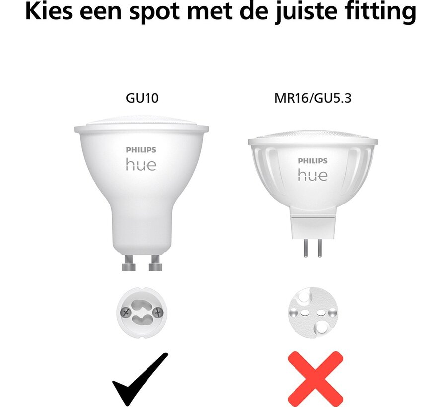 Philips Hue White Ambiance GU10 Bluetooth slimme spots 3-pack