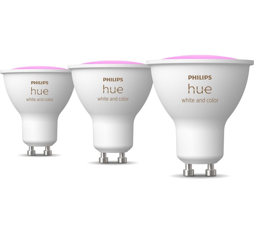 Philips Hue White and Color Ambiance GU10 Bluetooth slimme spots 3-pack