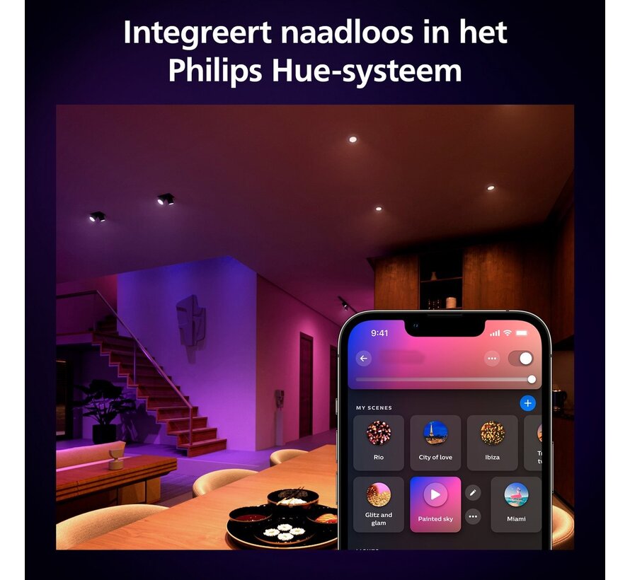 Philips Hue White and Color Ambiance GU10 Bluetooth slimme spots 3-pack