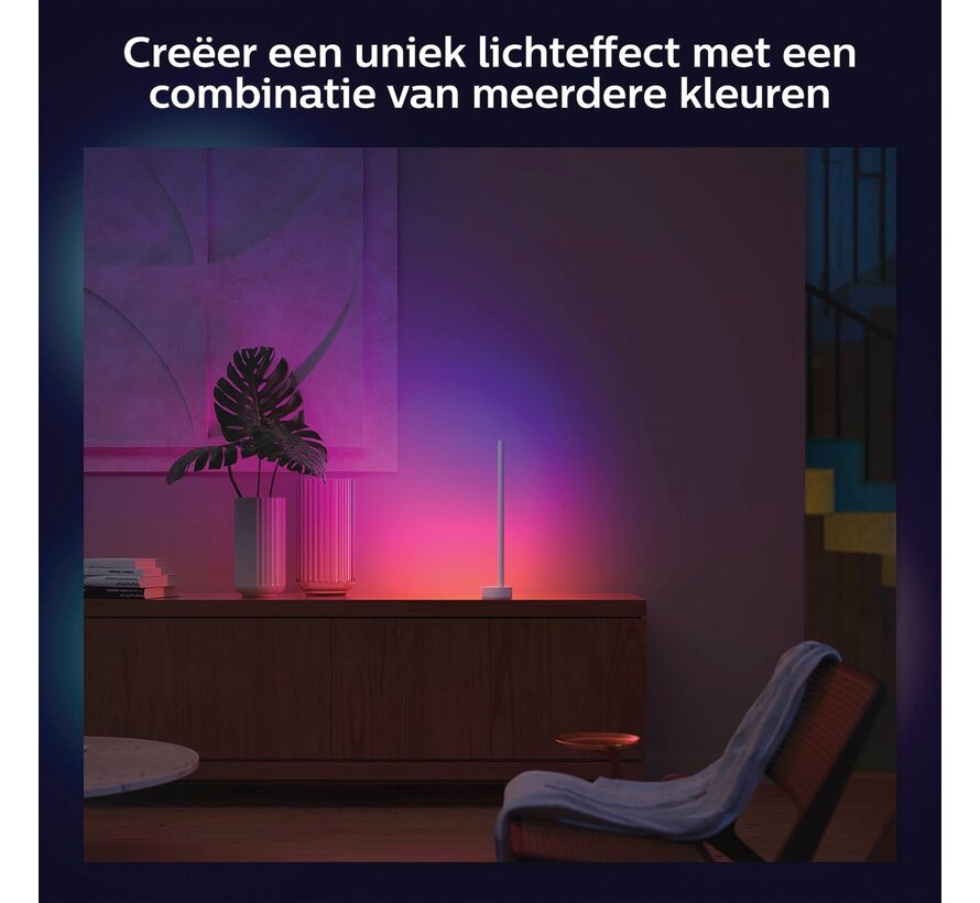 Philips Hue Gradient Signe Tafellamp White & Color Ambiance (Wit) - slimme verlichting met uitgebreide app-bediening en integratie