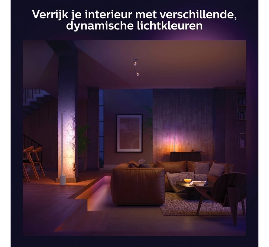 Philips Hue Gradient Signe Tafellamp White & Color Ambiance (Wit) - slimme verlichting met uitgebreide app-bediening en integratie