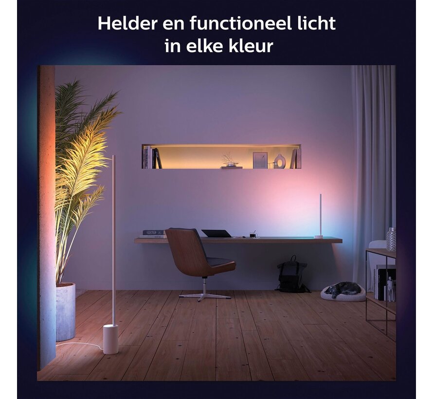 Philips Hue Gradient Signe Tafellamp White & Color Ambiance (Wit) - slimme verlichting met uitgebreide app-bediening en integratie