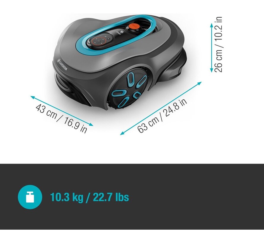 Gardena smart SILENO Max 1500 m2 robotmaaier met smart system app en perimeterdraad
