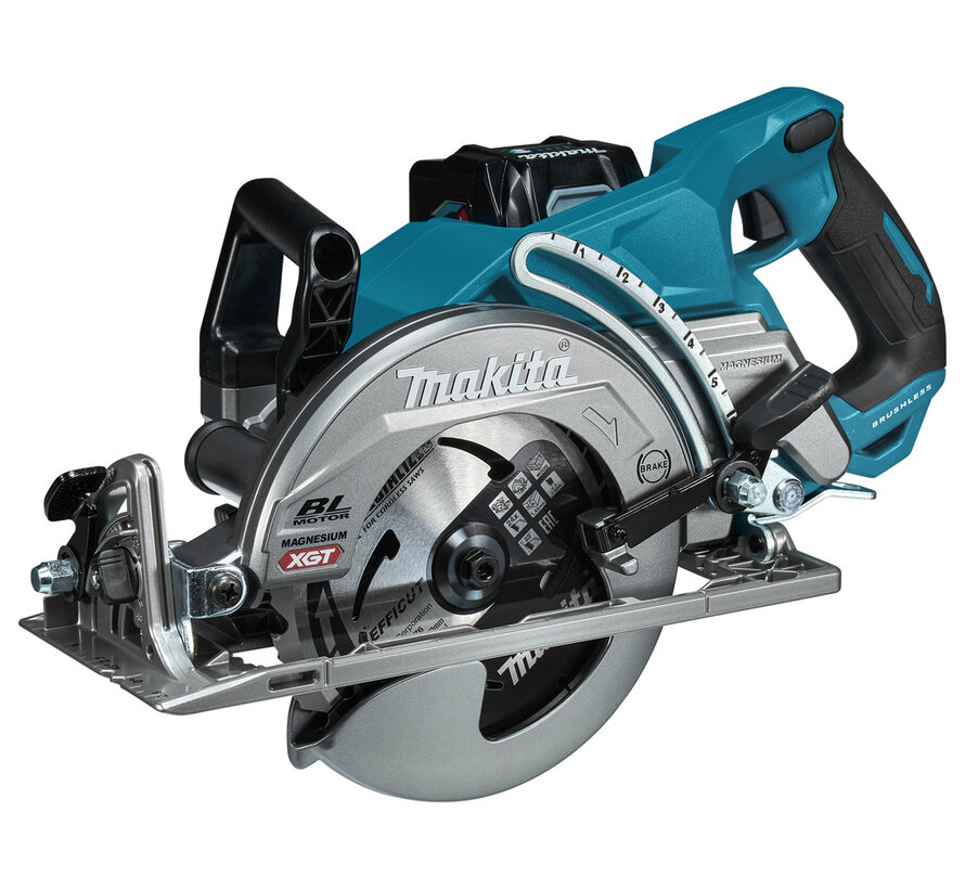 Makita RS001GM101 XGT 40V Max accu cirkelzaag 185 mm met ADT, soft start en elektrische rem, incl. BL4040 4.0Ah accu, DC40RA snellader en Efficut zaagblad (in doos)
