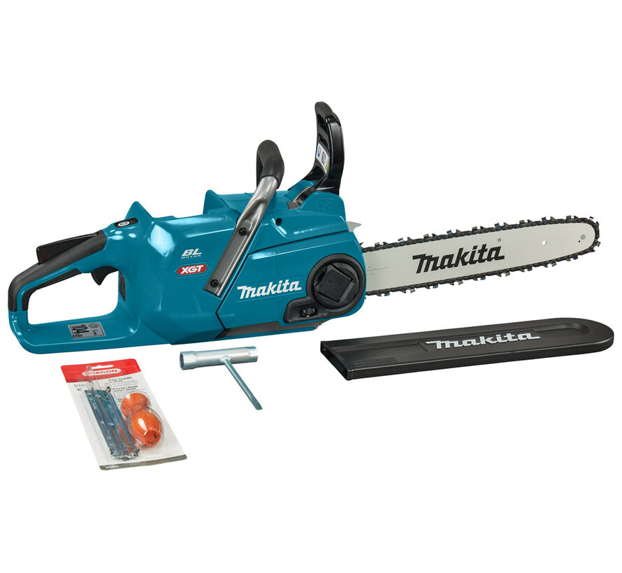 Makita UC015GZ XGT 40V Max accu kettingzaag 35 cm met 1.6 kW vermogen en hoge kettingsnelheid 25.5 m/s, gereedschapsloos spannen en kettingrem, body in doos (zonder accu en lader)