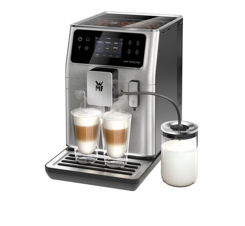 WMF CP813D Perfection 660 volautomatische koffiemachine met touchscreen, One Touch Milk, stille conische molen en RVS design