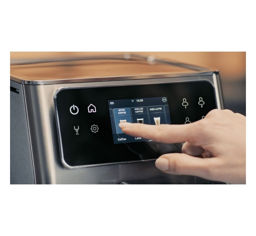 WMF CP813D Perfection 660 volautomatische koffiemachine met touchscreen, One Touch Milk, stille conische molen en RVS design