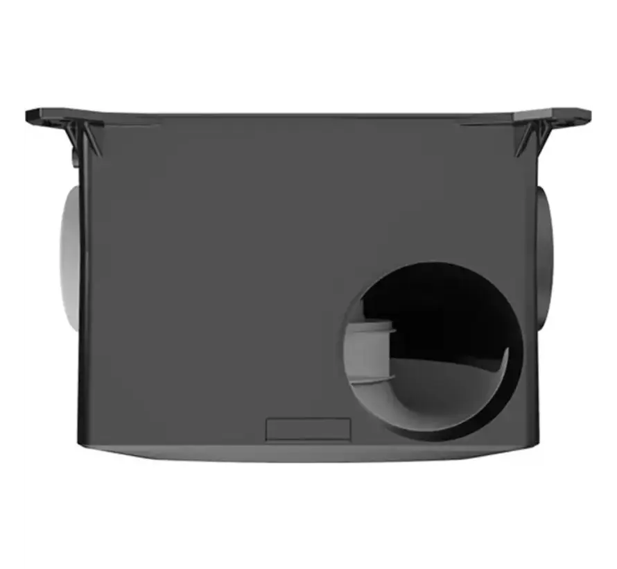 Vent-Axia Multihome BEP basis ventilatiebox 300 m3/h met interne vochtsensor, EC motor, traploze 0-10V regeling, 4x 125 mm kanaalaansluitingen en euro stekker