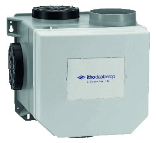 Itho Daalderop CVE-S ECO SE ventilatiebox met vochtsensor - 375 m3/h max, 4x 125 mm, RFT-ready, eurostekker