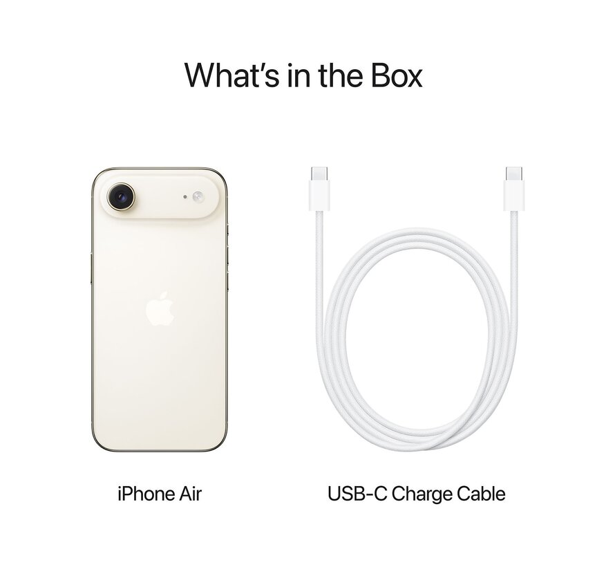 APPLE iPhone Air 512 GB Light Gold - ultradun iOS 26 toestel met 120 Hz Super Retina XDR