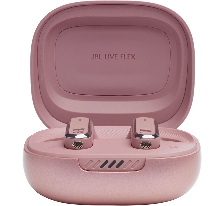 JBL Live Flex Roze - True Wireless oordopjes met Adaptive ANC en Spatial Sound