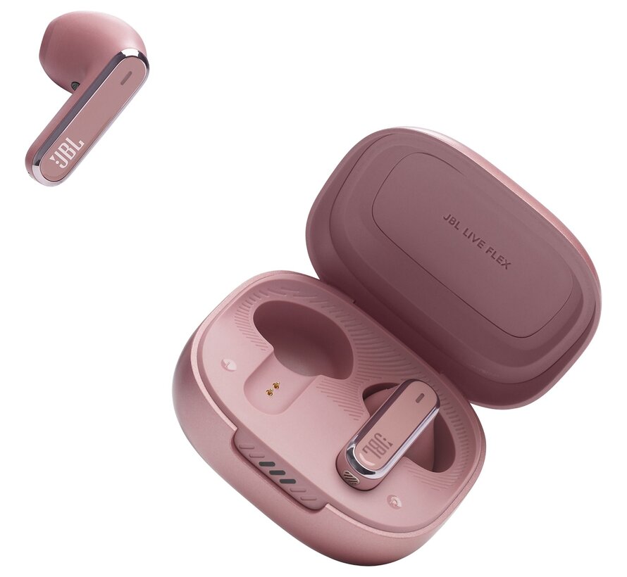 JBL Live Flex Roze - True Wireless oordopjes met Adaptive ANC en Spatial Sound