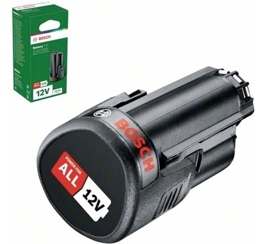 Bosch PBA 12V 2,0Ah accu - 1600A02N79 - 12V POWER FOR ALL - 86x47x48 mm - 0,186 kg