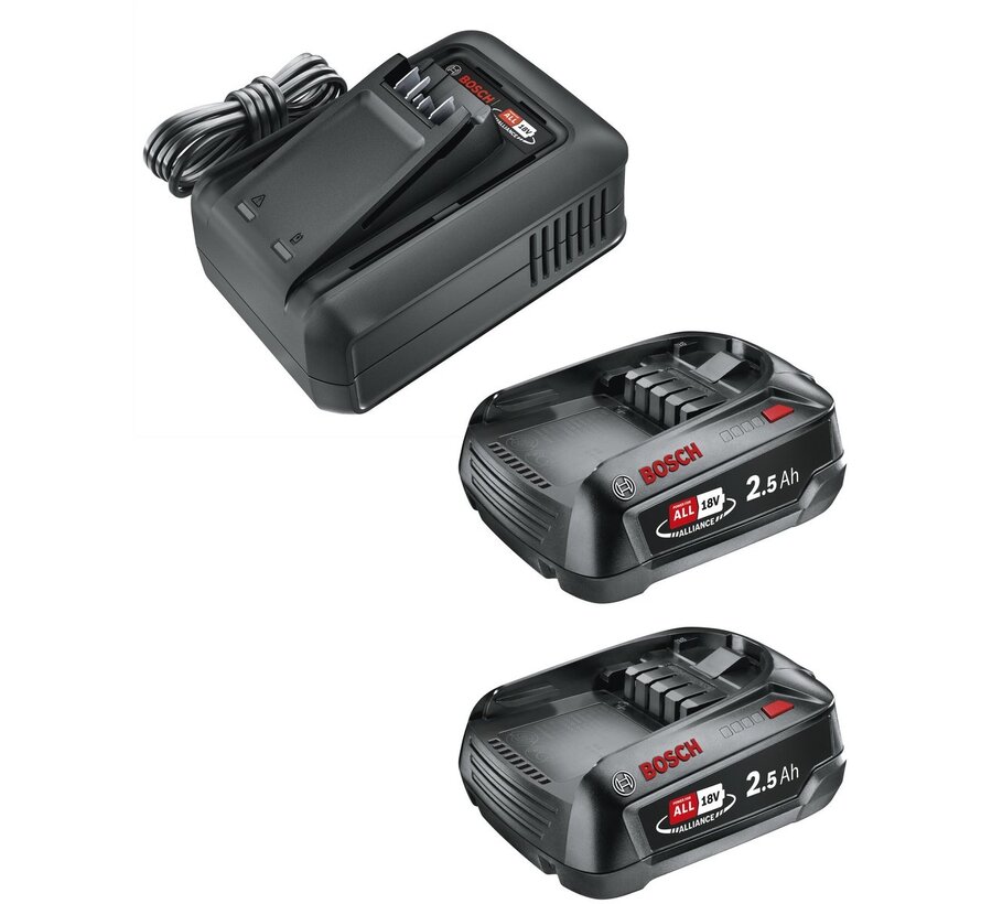 Gardena Starter-Kit P4A 14914-20 - 2x 2,5Ah accu - lader AL18V-44 - 18V POWER FOR ALL Alliance