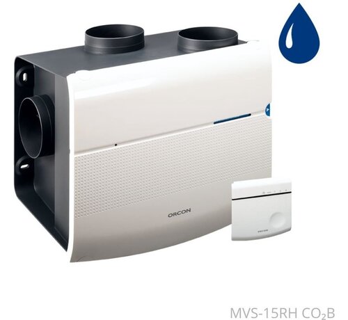 Orcon woonhuisventilator MVS-15RHCO2B met CO2 bedieningssensor
