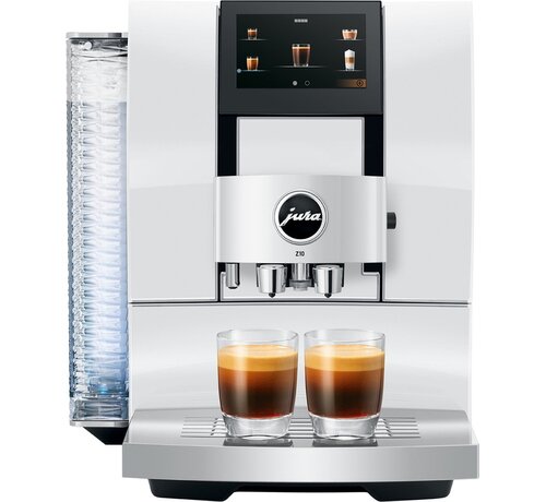 Refurbished Jura Z10 Diamond White (EA) - PRG molen - 2.4L tank - 280g bonen - touchscreen
