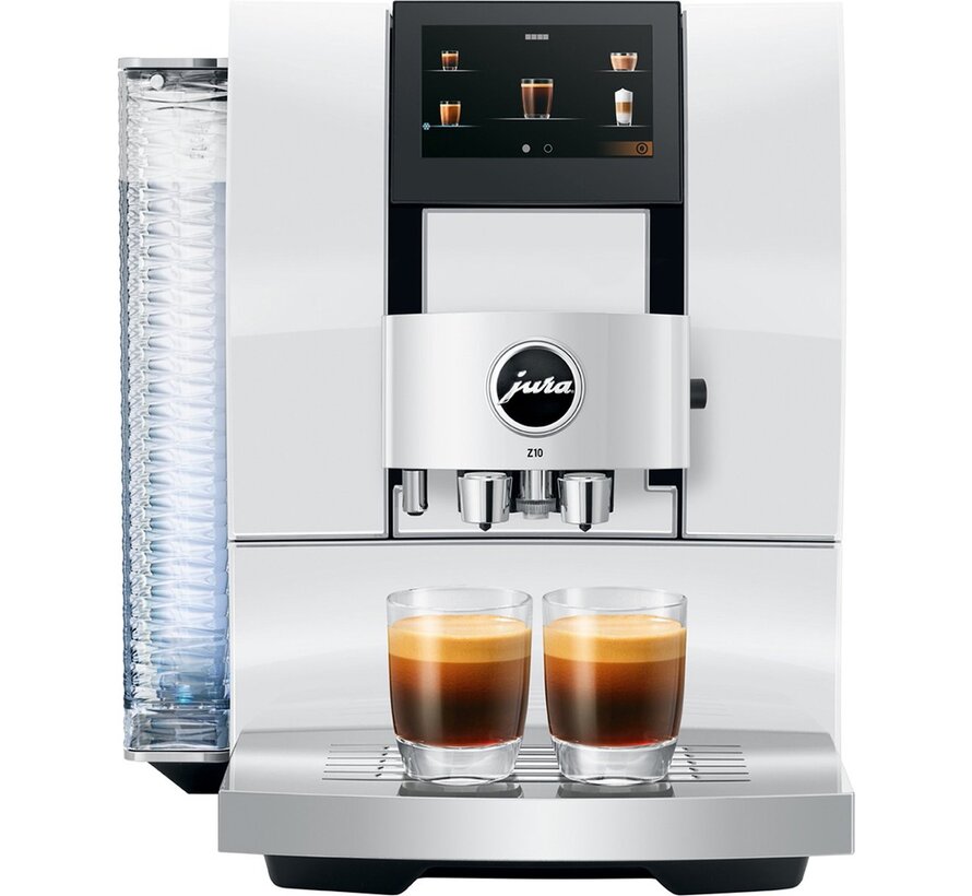 Refurbished Jura Z10 Diamond White (EA) - PRG molen - 2.4L tank - 280g bonen - touchscreen