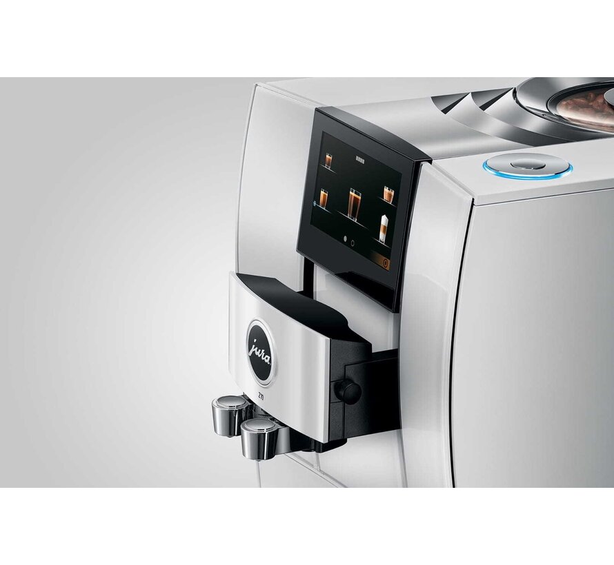Refurbished Jura Z10 Diamond White (EA) - PRG molen - 2.4L tank - 280g bonen - touchscreen