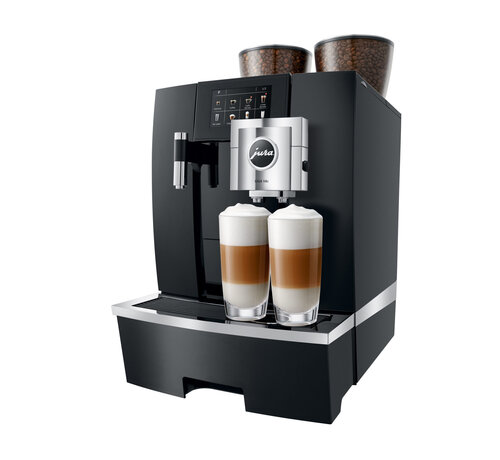 Refurbished JURA GIGA X8c Aluminium Black - 200 koppen per dag - vaste wateraansluiting - 2 keramische molens - 32 specialiteiten