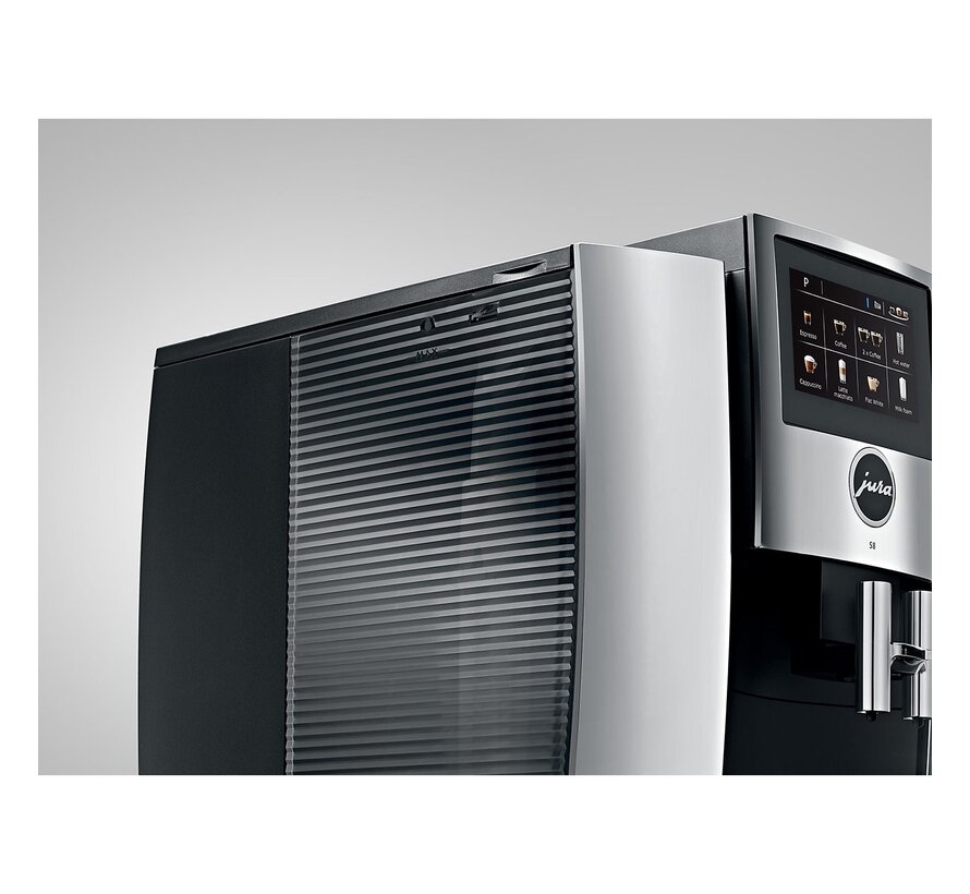 Refurbished Jura S8 Chroom (EA) - touchscreen - 1,9L watertank - 280g bonen - 15 bar - microschuim