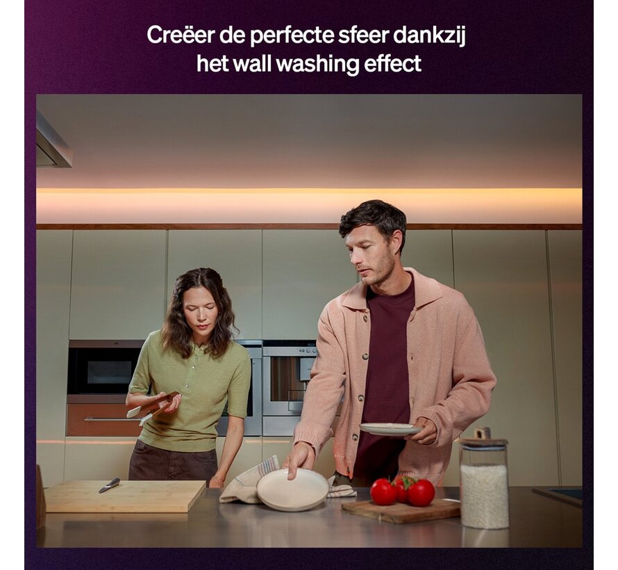 Philips Hue Flux ultraheldere lightstrip 3 m - 2900 lm - White and Color Ambiance - RGBW - knipbaar uitbreidbaar