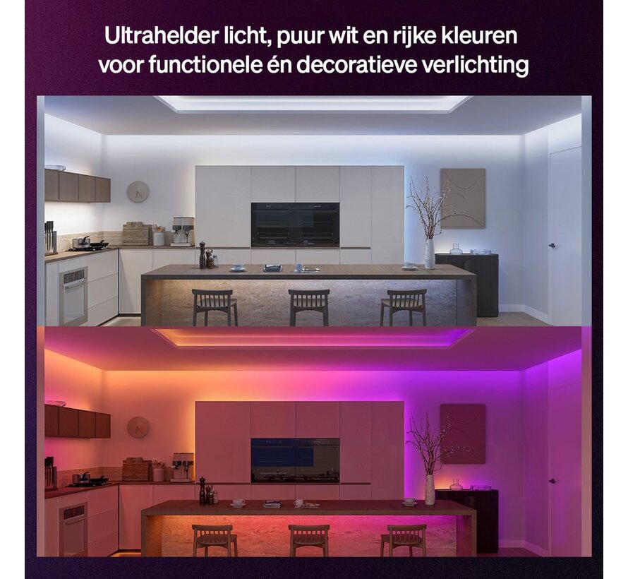 Philips Hue Flux ultraheldere lightstrip 3 m - 2900 lm - White and Color Ambiance - RGBW - knipbaar uitbreidbaar