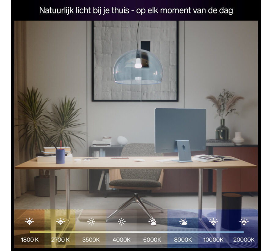 Philips Hue White and Color Ambiance A60 E27 3-pack - 810 lm - 1000-20000 K - Bluetooth Zigbee - dimbaar