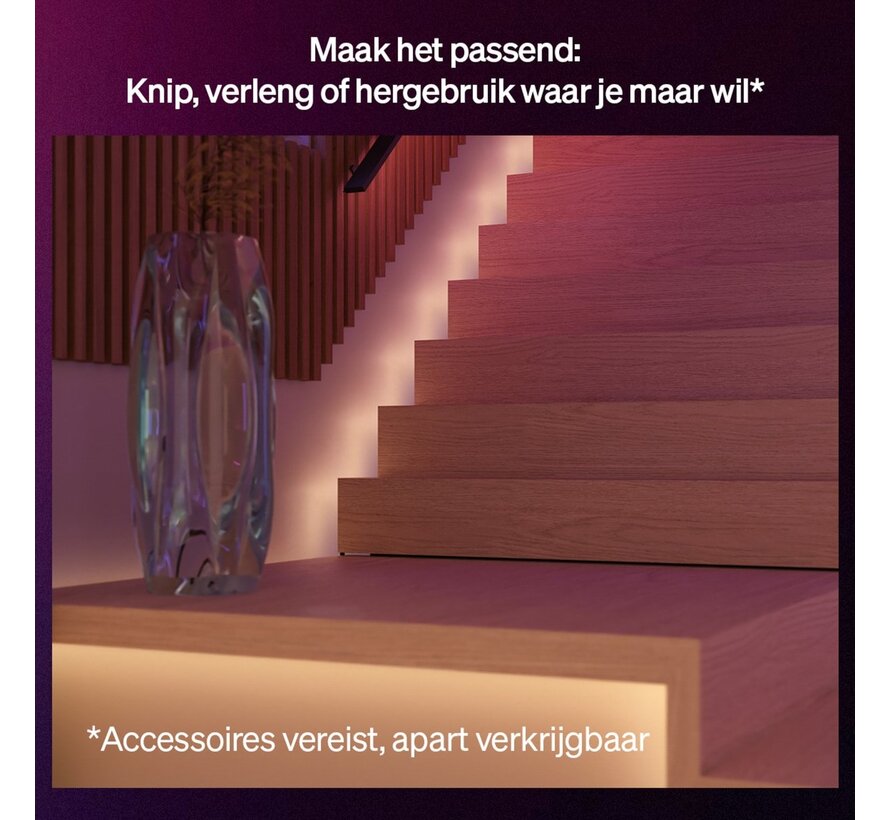 Philips Hue Flux lightstrip 3 m - 1200 lm - knipbaar uitbreidbaar - IP20 - White en Color Ambiance