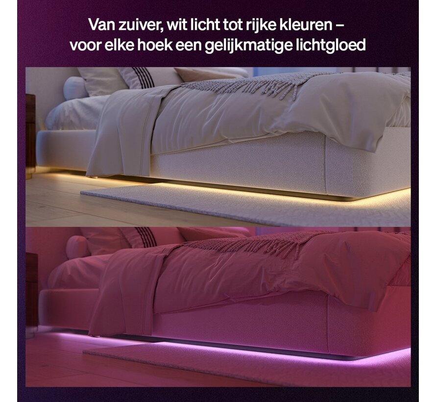 Philips Hue Flux lightstrip 3 m - 1200 lm - knipbaar uitbreidbaar - IP20 - White en Color Ambiance
