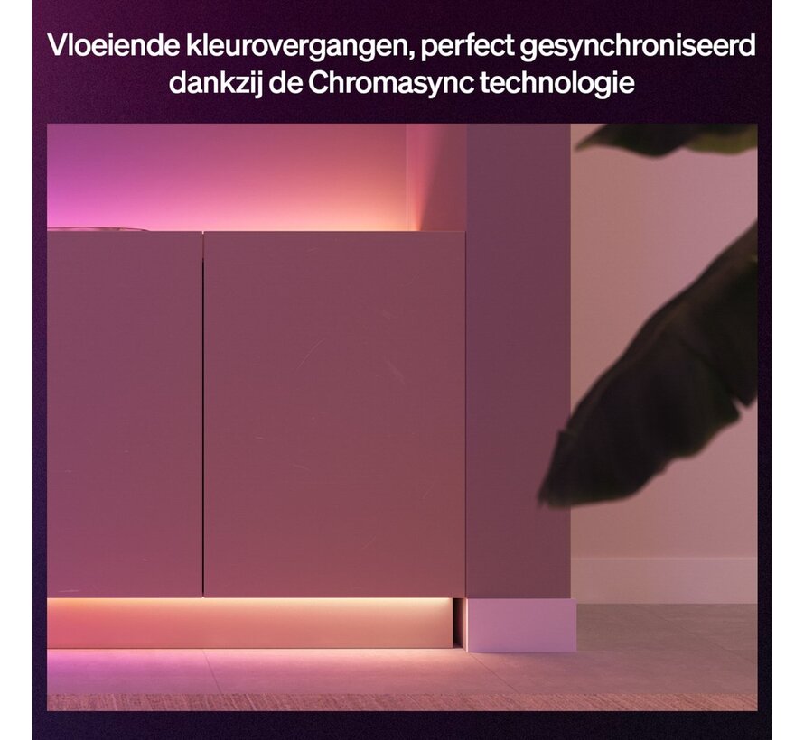 Philips Hue Flux lightstrip 3 m - 1200 lm - knipbaar uitbreidbaar - IP20 - White en Color Ambiance