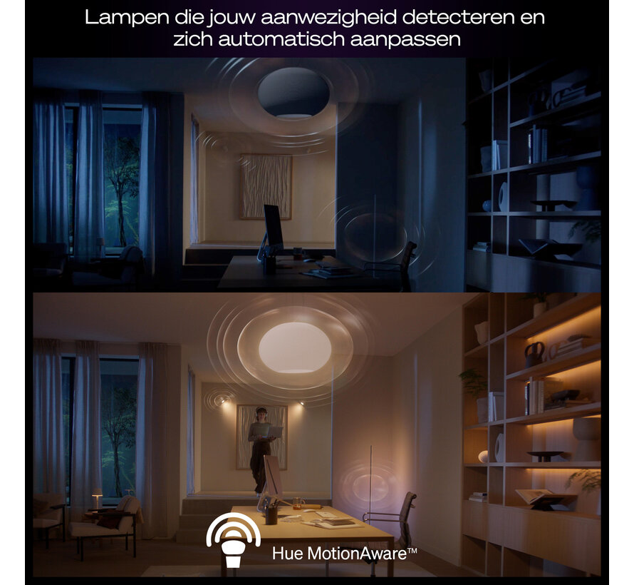 Philips Hue starterkit 2x E27 White and Color Ambiance + Dimmer Switch + Bridge Pro - 1100 lm - Zigbee Bluetooth