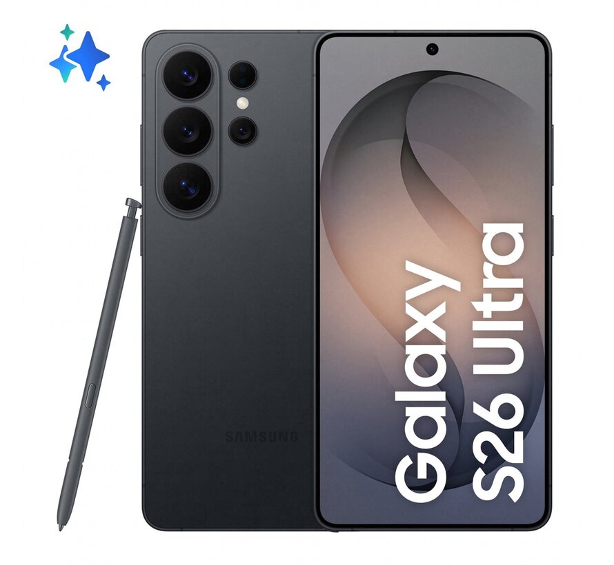 Samsung Galaxy S26 Ultra 5G 256GB Zwart - 6.9 inch QHD+ OLED 3120x1440 - 12GB RAM - Snapdragon 8 Elite Gen 5 - S Pen - IP68