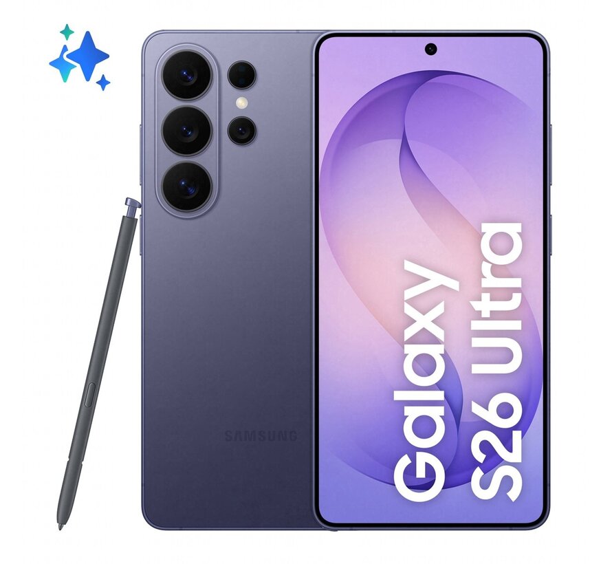 Samsung Galaxy S26 Ultra 5G 256GB Paars - 6.9 inch QHD+ OLED 3120x1440 - 12GB RAM - Snapdragon 8 Elite Gen 5 - S Pen - IP68
