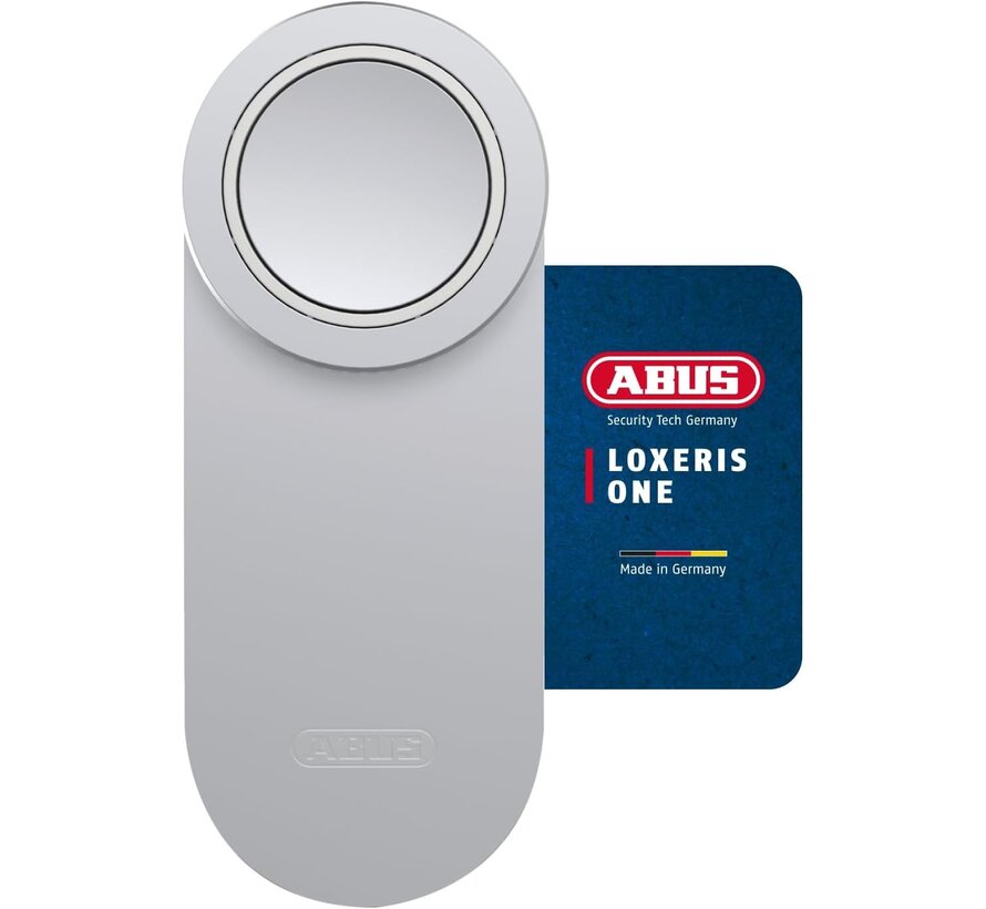 ABUS LOXERIS One zilver - slim deurslot / deurslotaandrijving - ABUS One app - 4x AA - Bluetooth - uitbreidbaar met keypad en fingerscanner