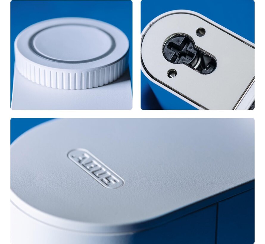ABUS LOXERIS One wit - slim deurslot / deurslotaandrijving - ABUS One app - 4x AA - Bluetooth - uitbreidbaar met keypad en fingerscanner
