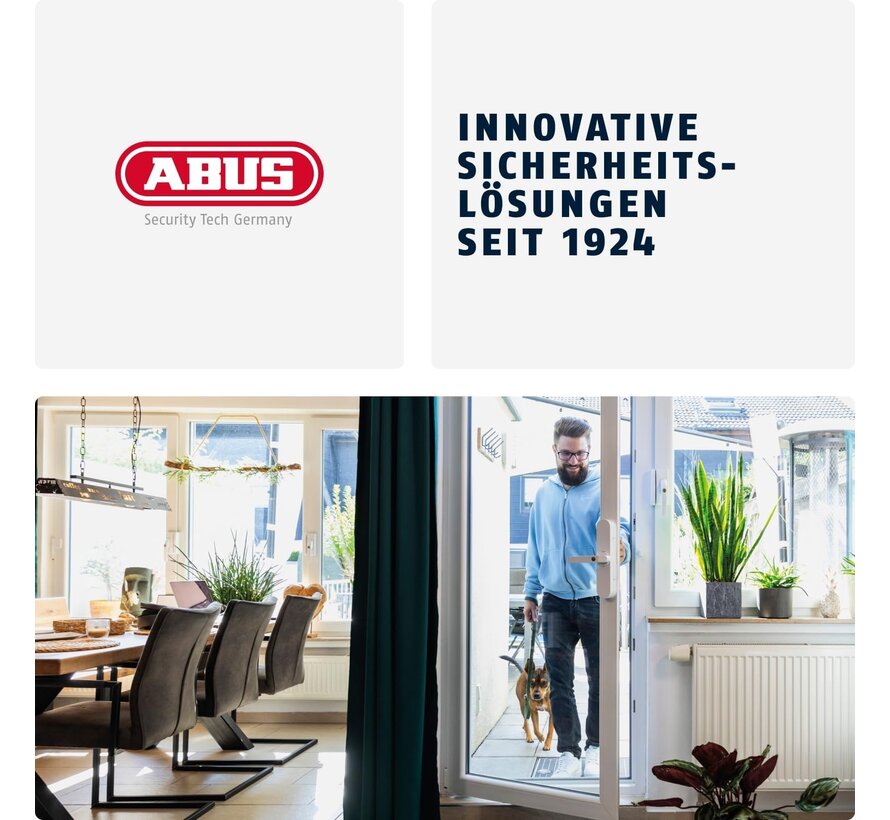 ABUS LOXERIS One wit - slim deurslot / deurslotaandrijving - ABUS One app - 4x AA - Bluetooth - uitbreidbaar met keypad en fingerscanner