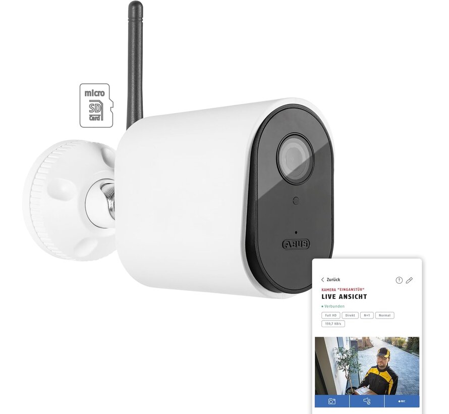 ABUS SmartLook buitencamera PPIC54520 - 4K Ultra HD - IP66 - 85 graden - nachtzicht 10 m - microSD tot 256 GB