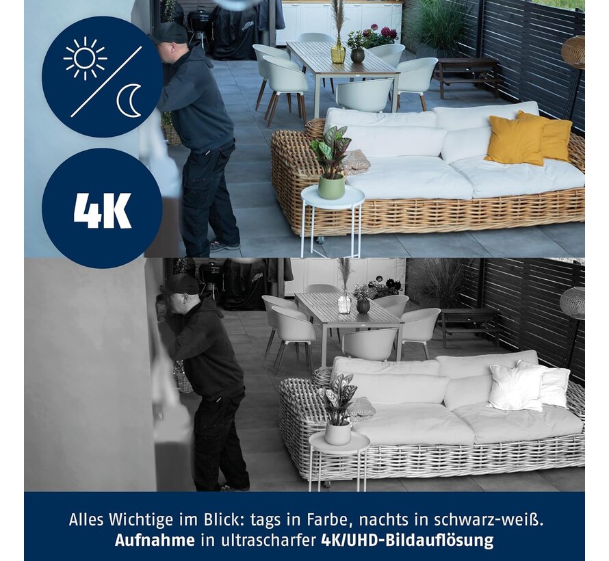 ABUS SmartLook buitencamera PPIC54520 - 4K Ultra HD - IP66 - 85 graden - nachtzicht 10 m - microSD tot 256 GB
