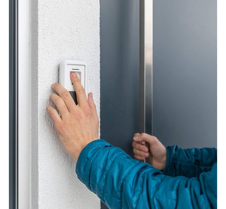 ABUS HomeTec Pro Bluetooth-fingerscanner CFS3100 zilver - 28 vingers - AES-128 - 3x AA - voor CFA3100 WINTECTO One LOXERIS One CYLOX One