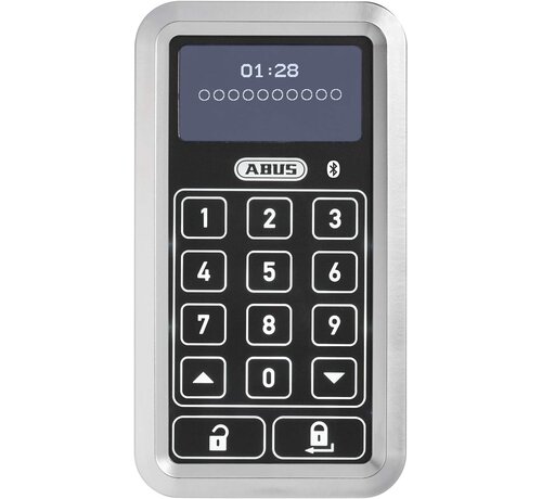 ABUS HomeTec Pro Bluetooth-toetsenbord CFT3100 S zilver - verlicht touchscreen - 4x AA - AES-128 - voor CFA3100 WINTECTO One LOXERIS One CYLOX One