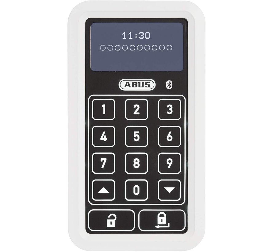 ABUS HomeTec Pro Bluetooth-toetsenbord CFT3100 wit - verlicht touchscreen - 4x AA - AES-128 - voor CFA3100 WINTECTO One LOXERIS One CYLOX One