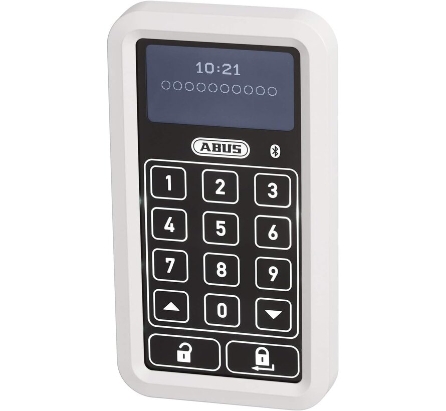 ABUS HomeTec Pro Bluetooth-toetsenbord CFT3100 wit - verlicht touchscreen - 4x AA - AES-128 - voor CFA3100 WINTECTO One LOXERIS One CYLOX One