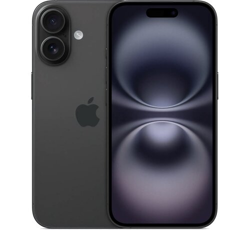 Apple iPhone 16 128GB Zwart - 6.1 inch OLED - A18 - 48MP camera - USB-C - IP68 - MPN MYE73ZD/A