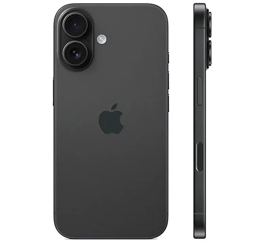 Apple iPhone 16 128GB Zwart - 6.1 inch OLED - A18 - 48MP camera - USB-C - IP68 - MPN MYE73ZD/A