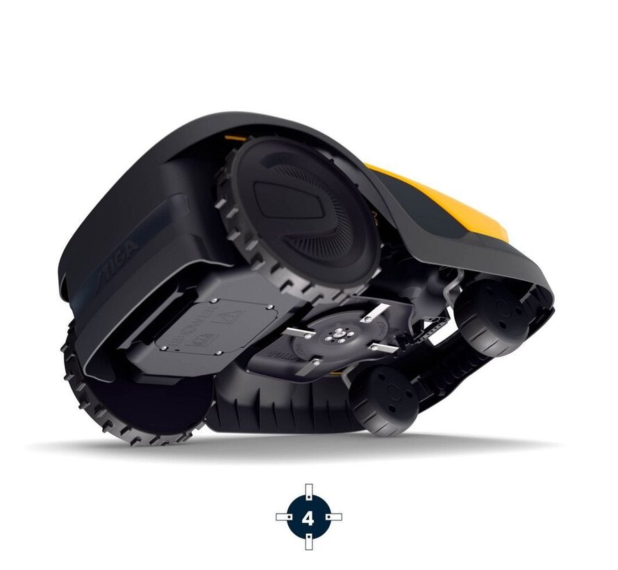 Stiga A 6V robotmaaier 600 m2 - kabelvrij - 18 cm maaibreedte - 2 Ah - 25.2 V - tot 10 zones - model 2R7114128/ST1