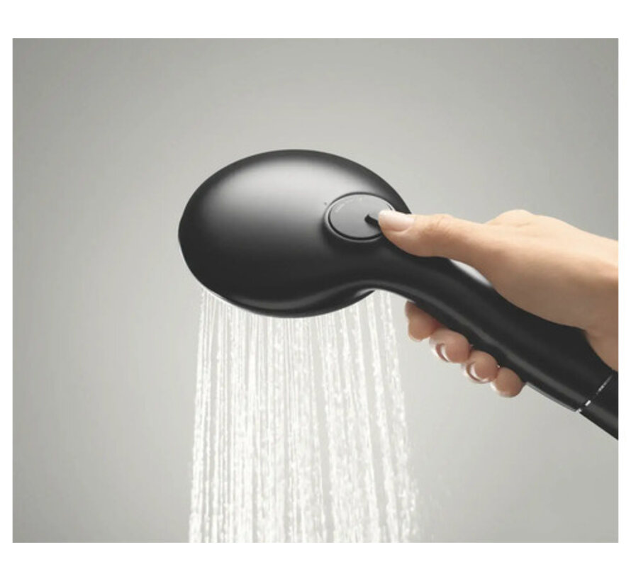 GROHE Vitalio Start 110 handdouche 2 straalsoorten zwart - 110 mm - Rain en Intense - waterbesparend - QuickFix