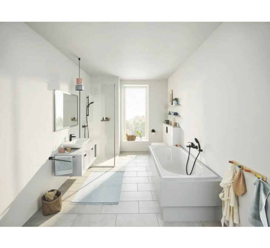 GROHE Vitalio Start 110 handdouche 2 straalsoorten zwart - 110 mm - Rain en Intense - waterbesparend - QuickFix