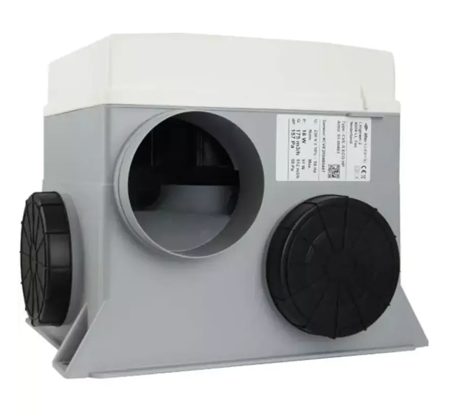 Itho Daalderop CVE-S ECO High Performance HE 415 m3/h vochtsensor euro stekker - ingebouwde RFT ontvanger - 230V