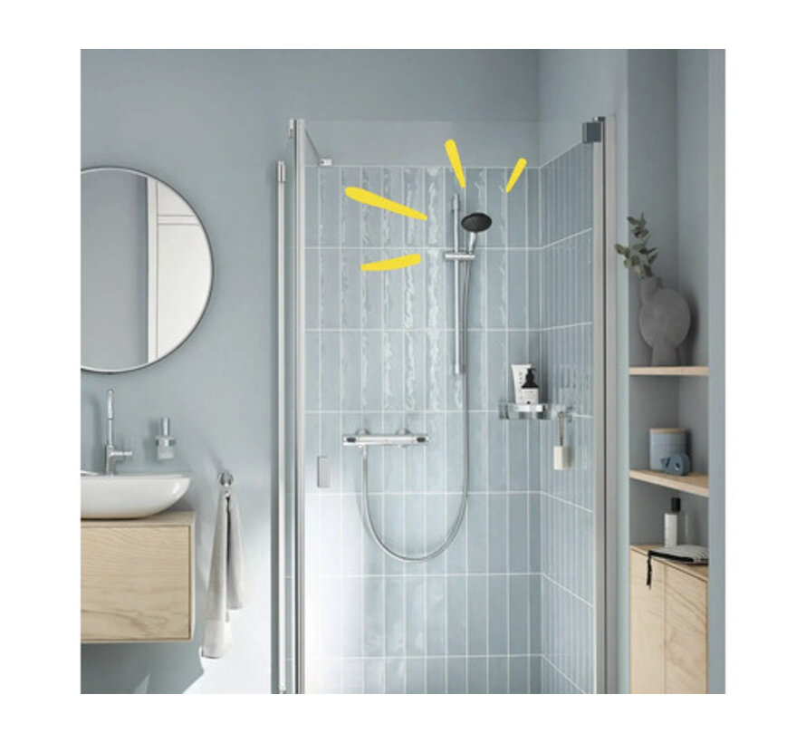 Grohe douchekop Quickfix Vitalio Start 110 handdouche waterbesparend 3 standen 11 cm chroom